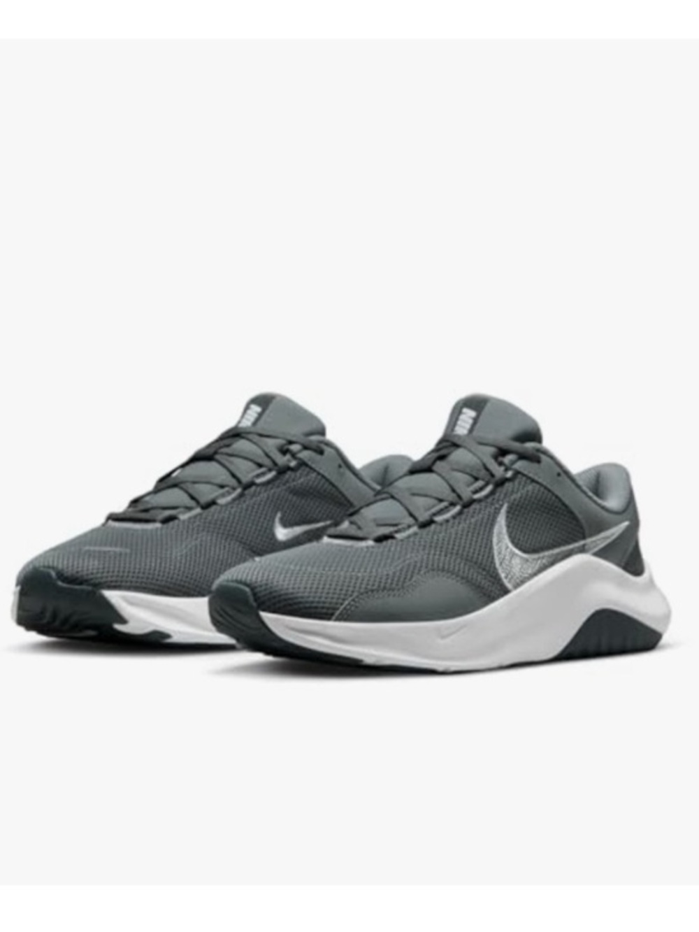 Nike Legend Essential 3 NN Smoke Grey and White Sneakers Men’s Size 9